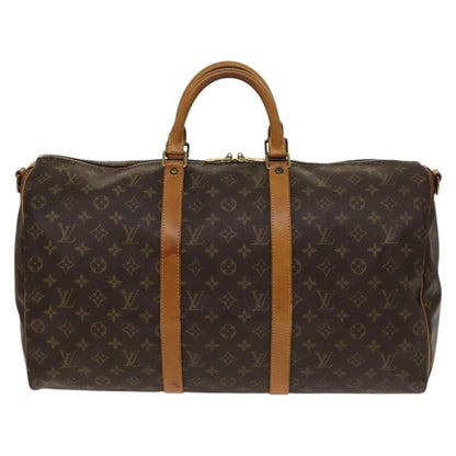 Louis Vuitton Keepall Bandouliere Bag Monogram Canvas, BROWN, CANVAS, Travel bag