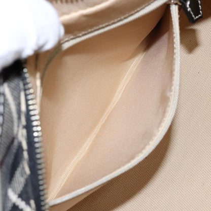 Burberry Belted handle handbag Nova check canvas, BLACK, CANVAS, Handbag