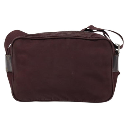 Prada Front Pocket Crossbody Bag Tessuto, BURGUNDY, NYLON, Shoulder bag