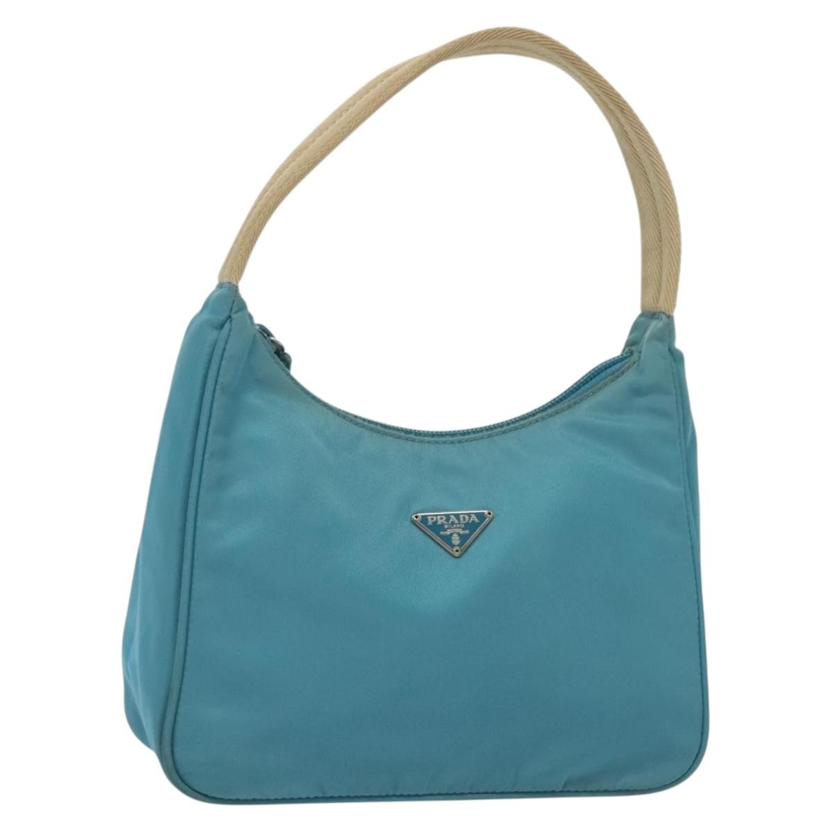 Prada Hobo Tessuto, BLUE, NYLON, Handbag