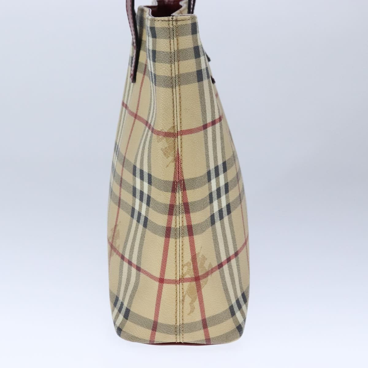 Burberry Top Handle Tote Haymarket Coated Canvas, BEIGE, PVC, Tote bag