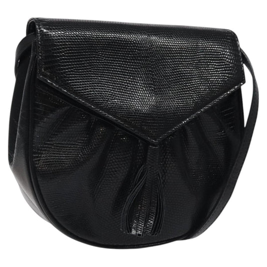 Saint Laurent Vintage Shoulder Bag Leather, BLACK, LEATHER, Shoulder bag