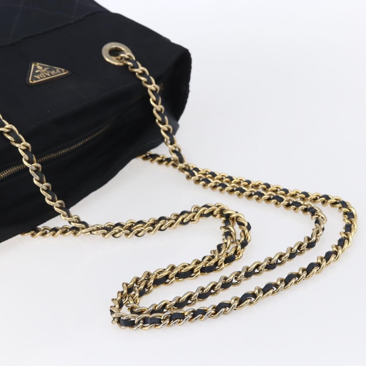 Prada Re-Edition 1995 Chain Tote Quilted Re-Nylon, NAVY, NYLON, Shoulder bag