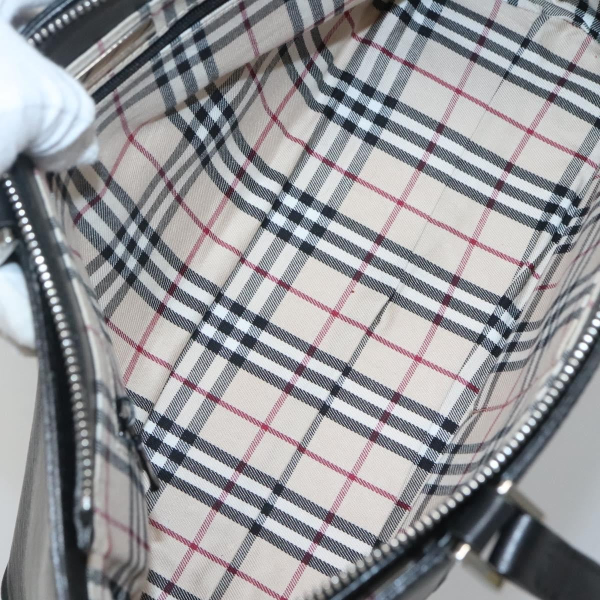 Burberry Vintage Handbag Leather, BLACK, LEATHER, Handbag