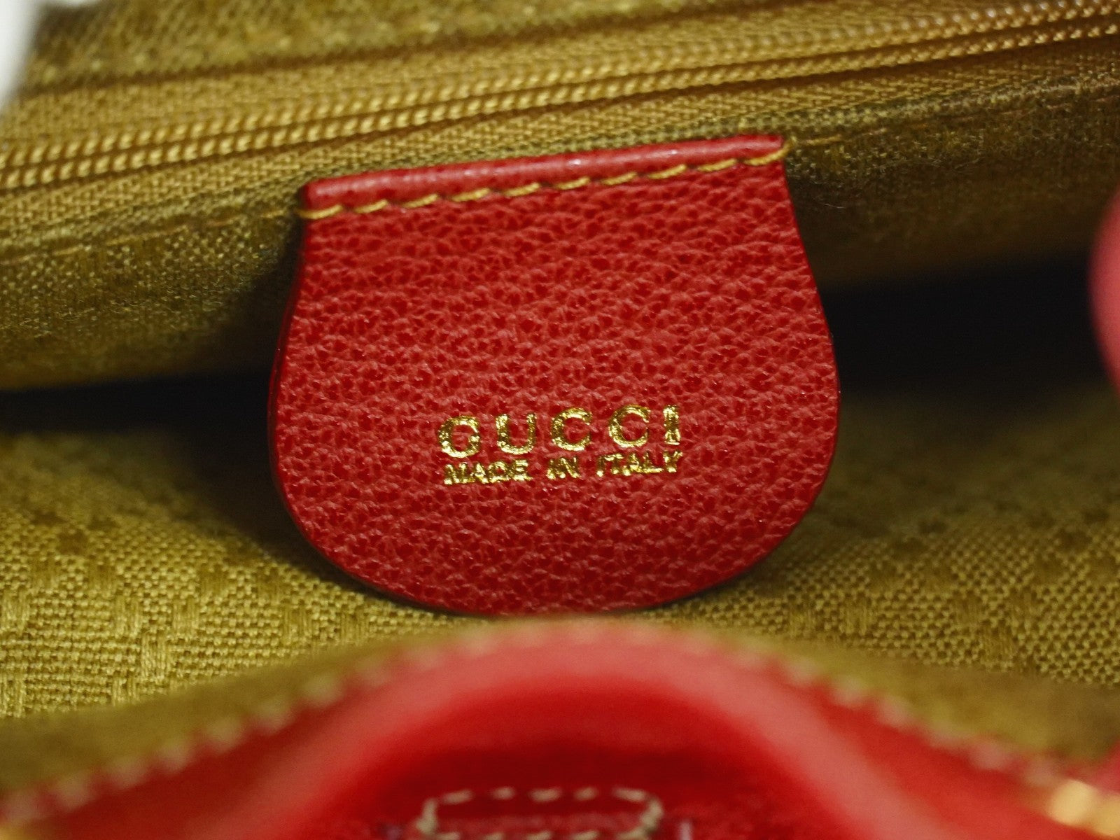 Gucci Vintage Bamboo Backpack Suede, RED, SUEDE, Backpack
