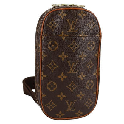 Louis Vuitton Pochette Gange Monogram Canvas, BROWN, CANVAS, Clutche & pouche