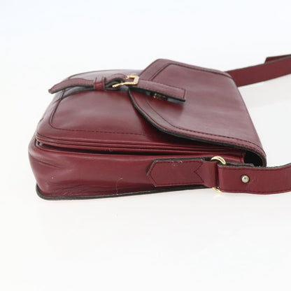 Saint Laurent Vintage Shoulder Bag Leather, RED, LEATHER, Shoulder bag