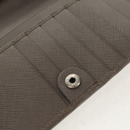 Salvatore Ferragamo Gancini Bifold Wallet Leather, GRAY, LEATHER, Wallets