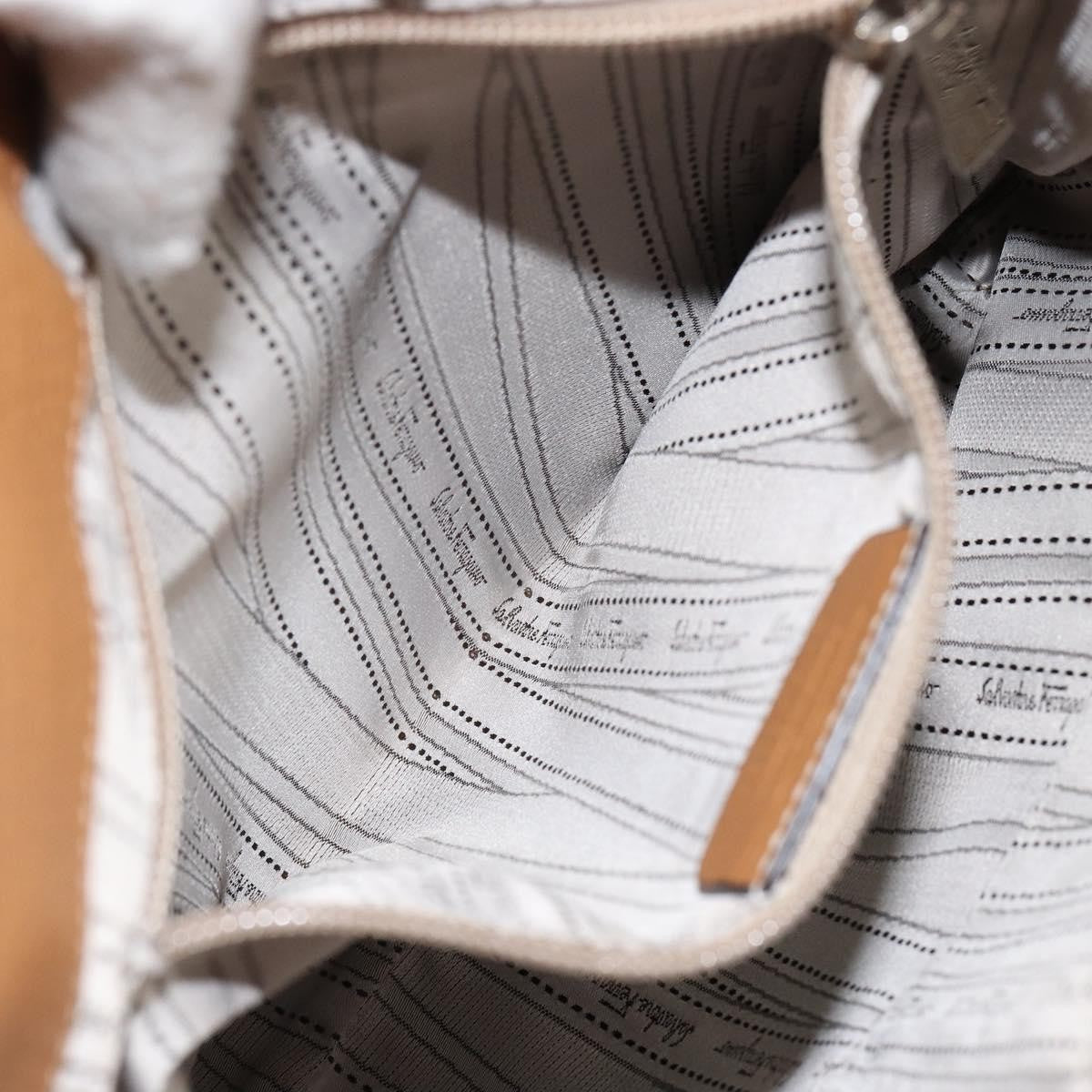 Salvatore Ferragamo Gancini Shoulder Bag Leather, BROWN, LEATHER, Shoulder bag