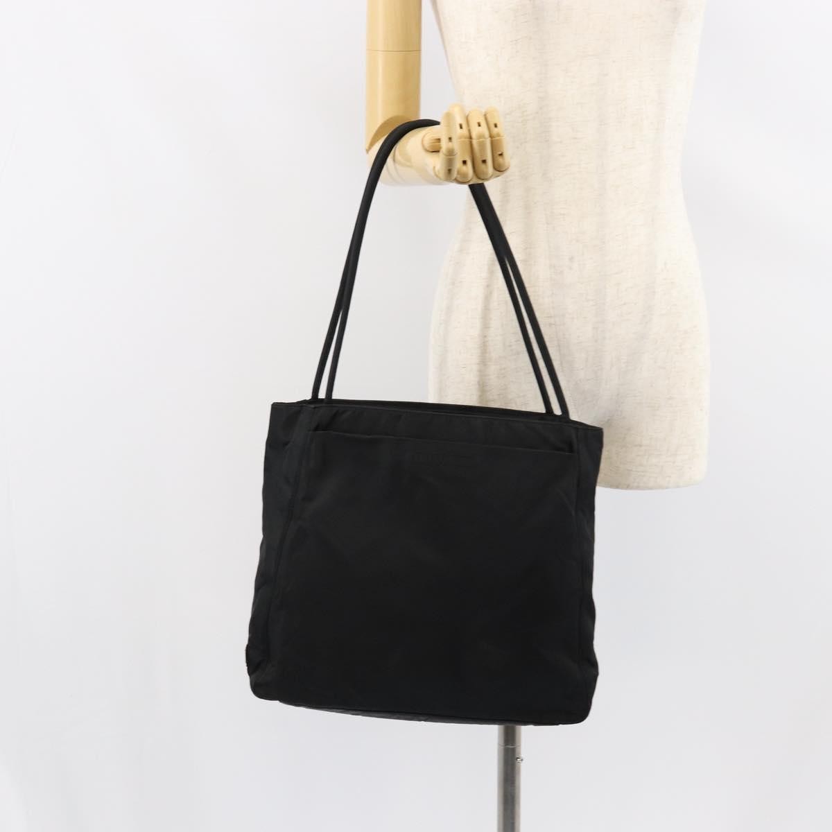 Prada Vintage Tote Tessuto, BLACK, NYLON, Tote bag