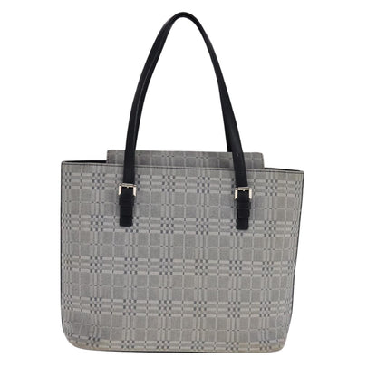 Burberry Nova Check Tote Canvas and Leather, GRAY, CANVAS, Tote bag