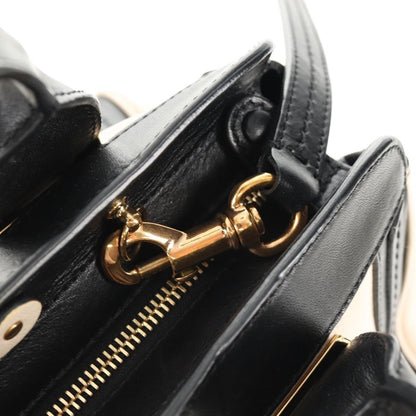 Chloe Alice Satchel Leather, WHITE, LEATHER, Handbag