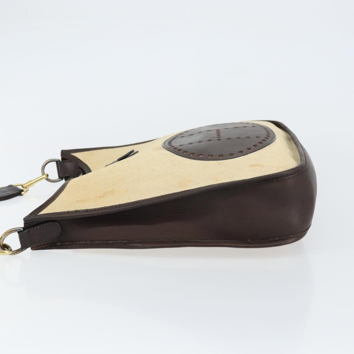 Hermes Evelyne Bag Gen III Toile and Leather, BEIGE, CANVAS, Shoulder bag