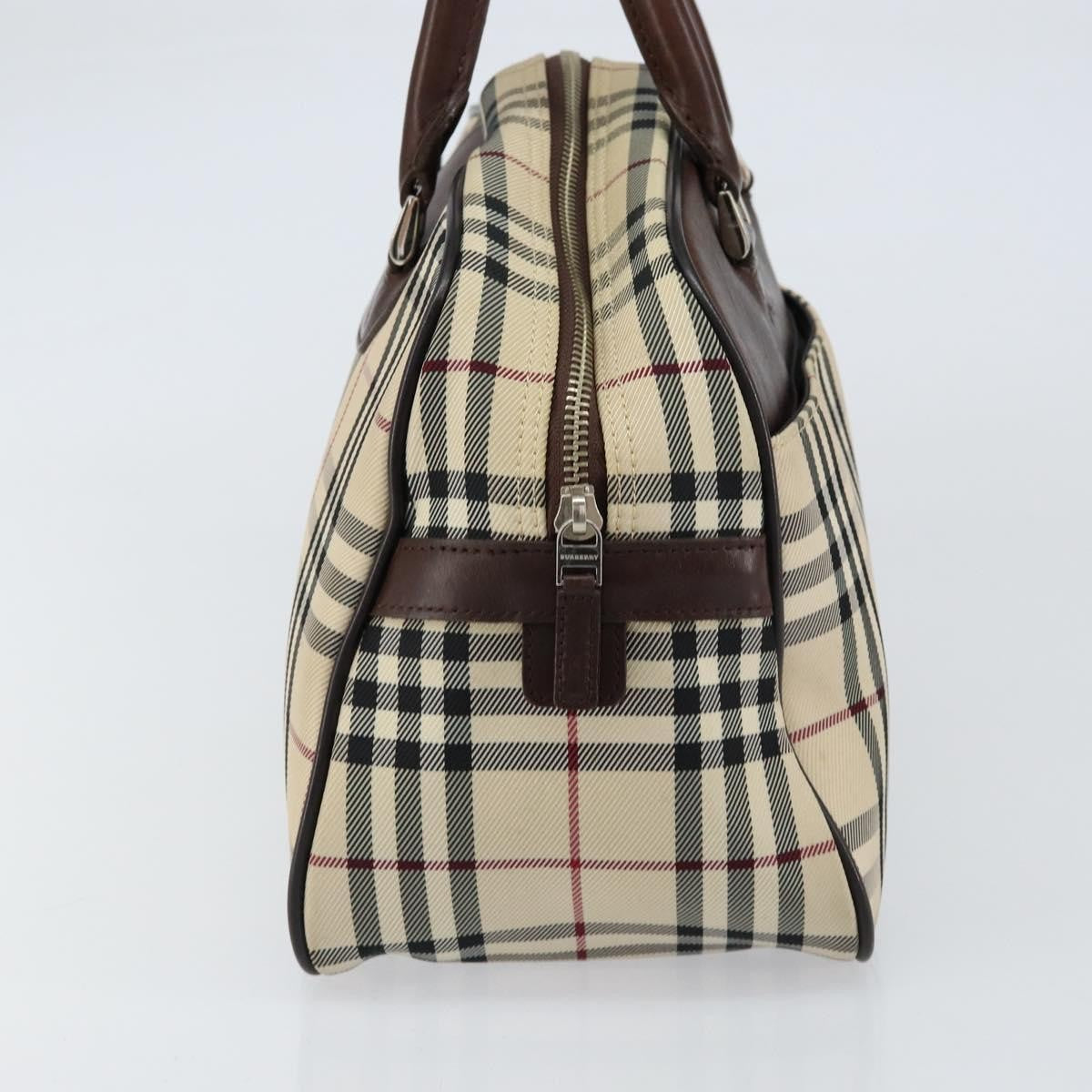 Burberry Nova Check Bowling Bag Canvas, BEIGE, NYLON, Handbag