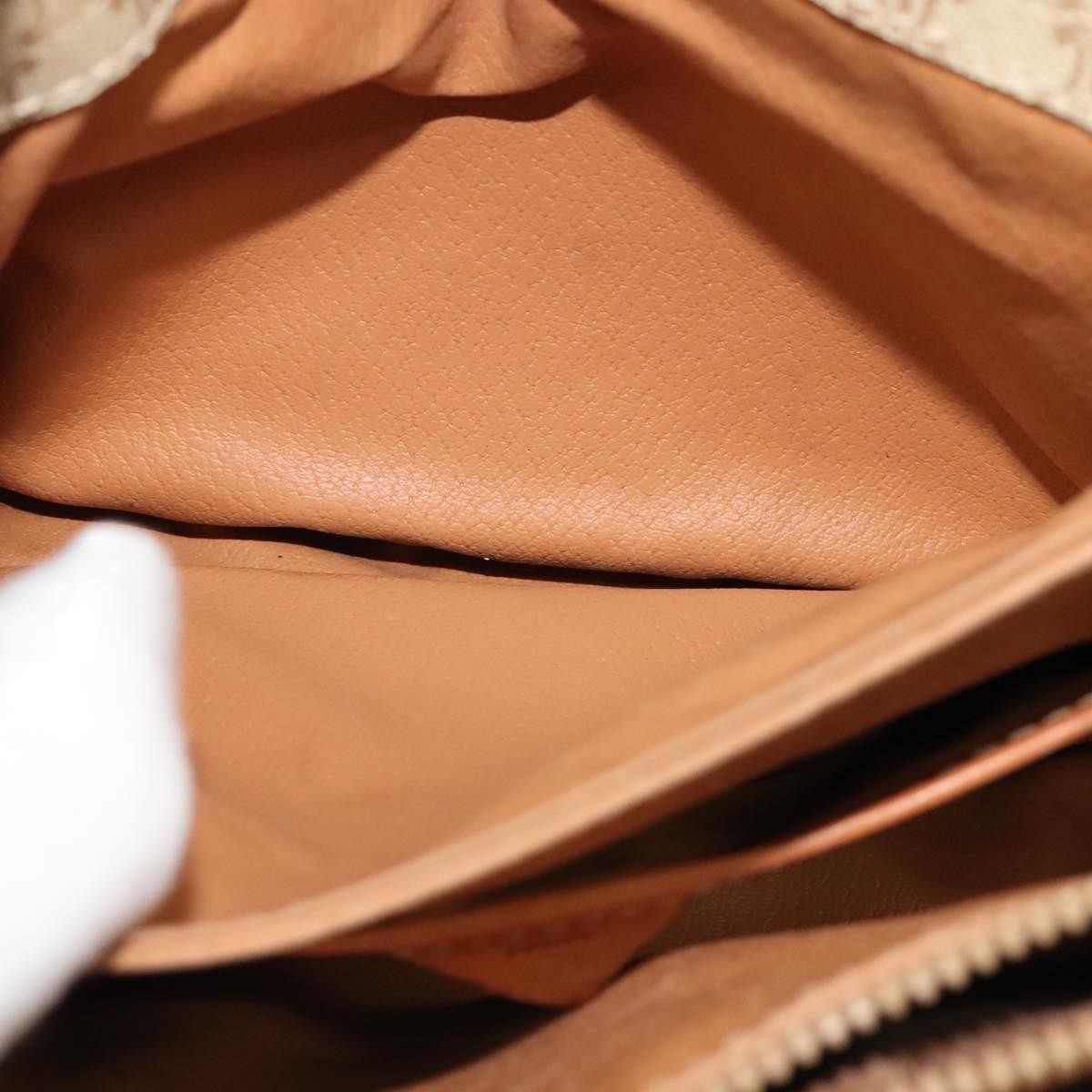 Celine Macadam Shoulder Bag PVC Leather, BEIGE, CANVAS, Shoulder bag