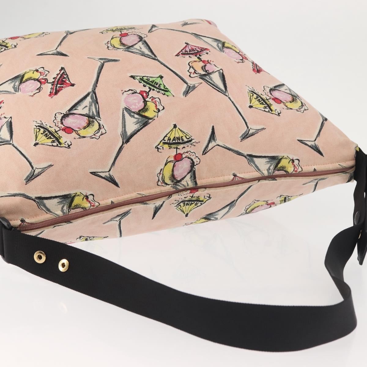 Chanel Ice Cream Sundae Shoulder Bag Printed Canvas, PINK, CANVAS, Shoulder bag