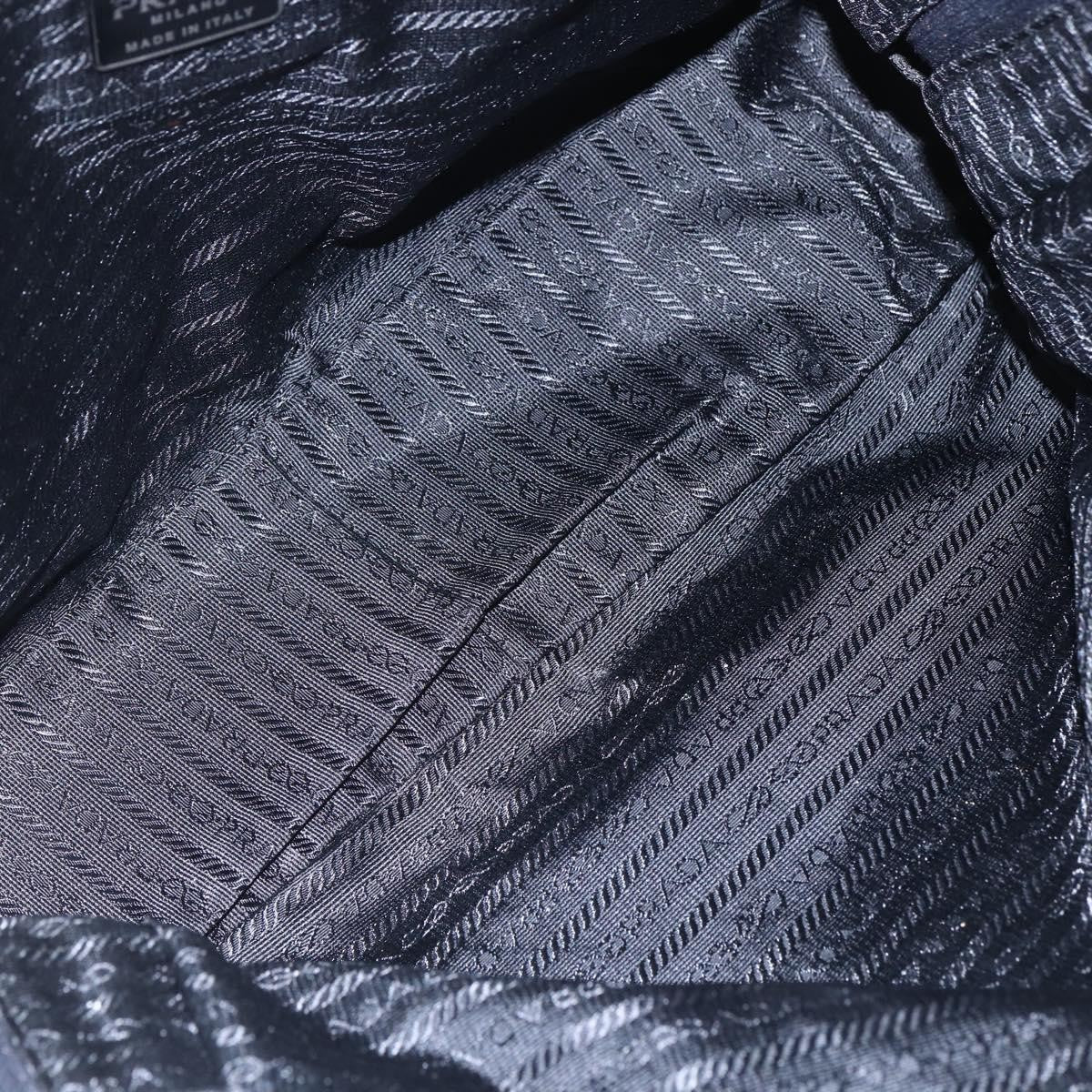 Prada Vintage Shoulder Bag Nylon and Leather, BLACK, NYLON, Shoulder bag