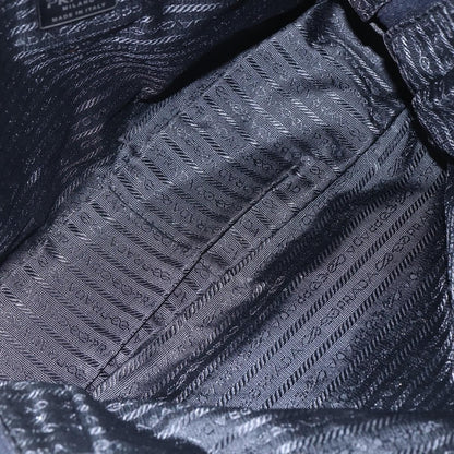 Prada Vintage Shoulder Bag Nylon and Leather, BLACK, NYLON, Shoulder bag