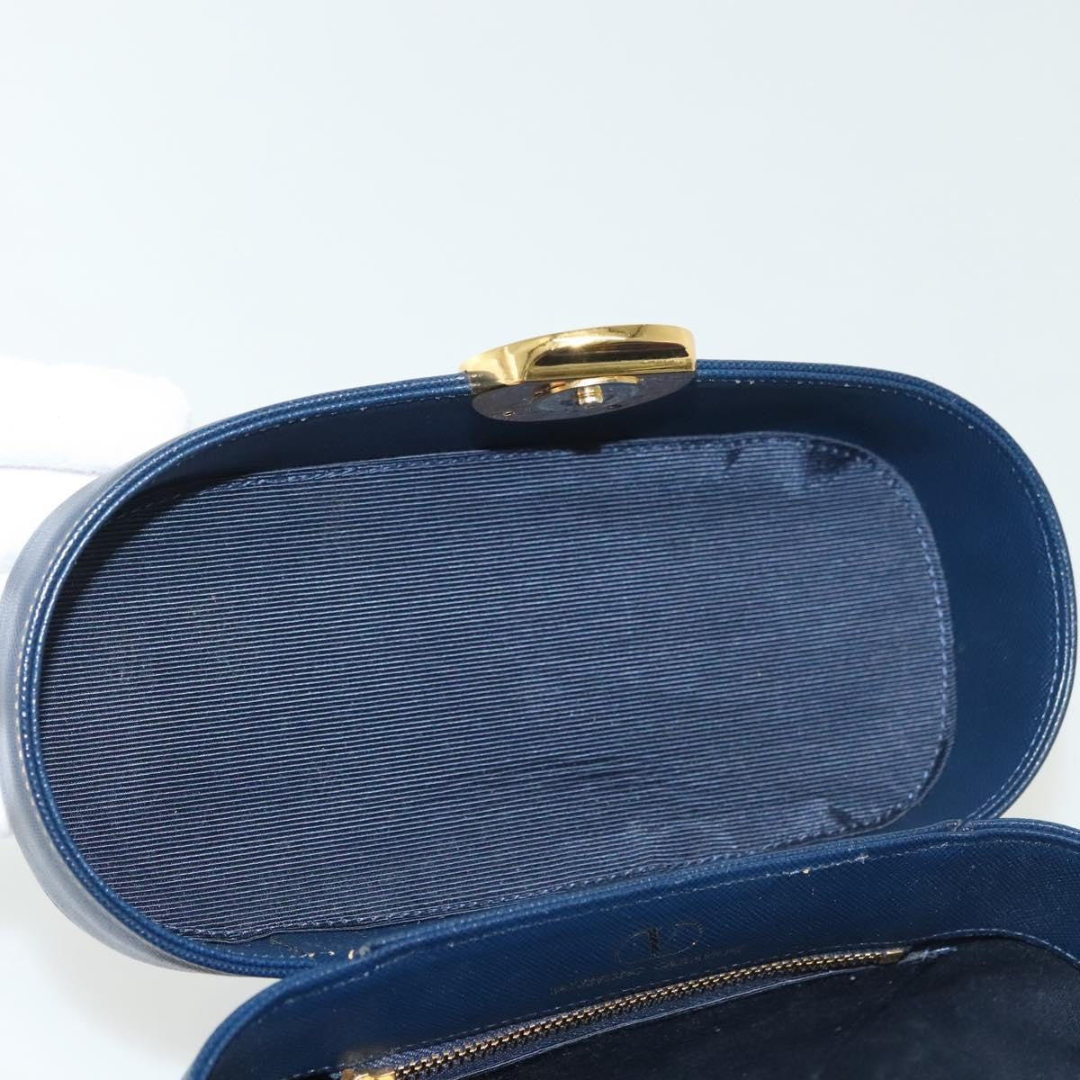 Valentino Garavani Vintage Handbag Leather, NAVY, LEATHER, Handbag