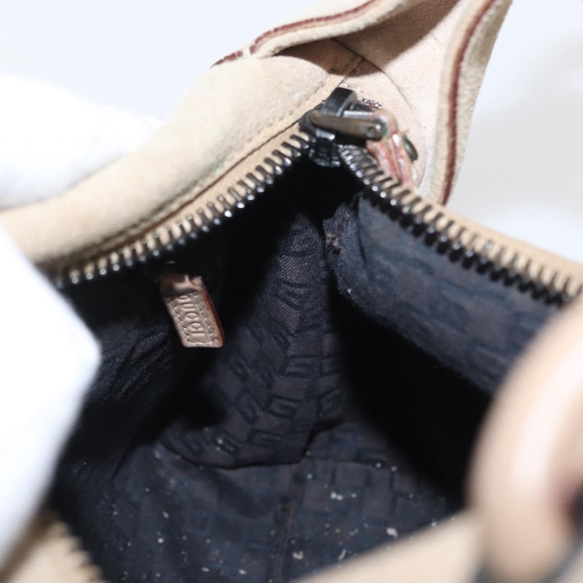 Gucci Vintage Handbag Suede, BEIGE, SUEDE, Handbag