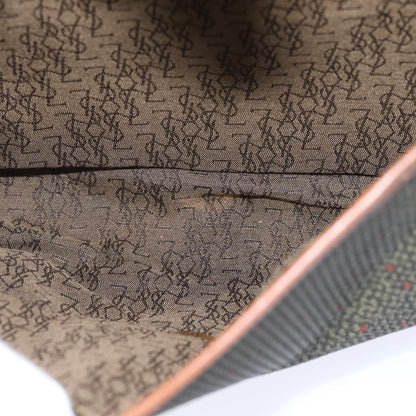 Saint Laurent Vintage Shoulder Bag Canvas, GOLD, PVC, Shoulder bag