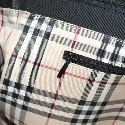 Burberry Tote Leather, BLACK, LEATHER, Tote bag