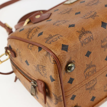 MCM Visetos logogramme Handbag Canvas and Leather, BROWN, CANVAS, Handbag