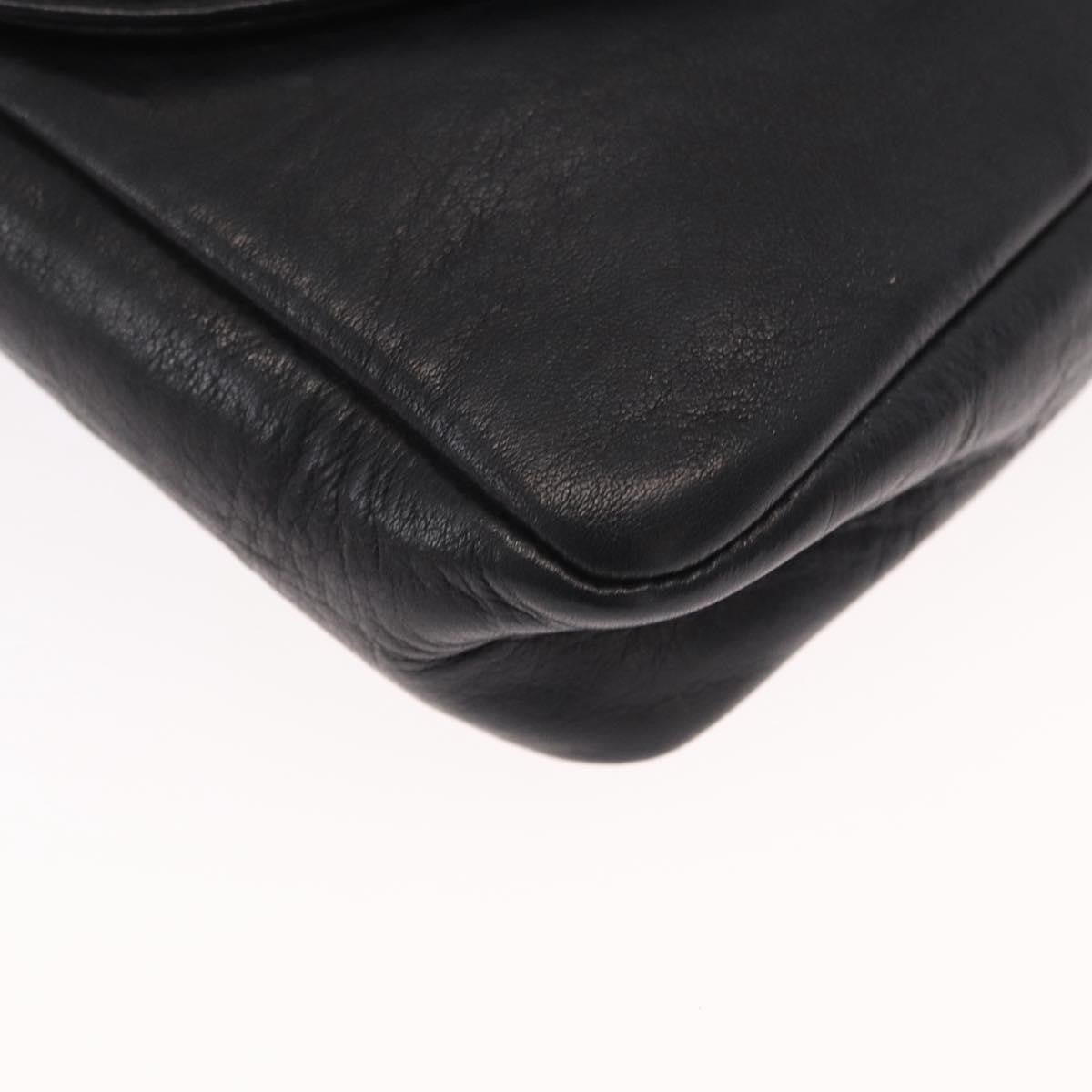 Chanel Chain Envelope Belt Bag Quilted Calfskin, BLACK, LEATHER, Clutche & pouche