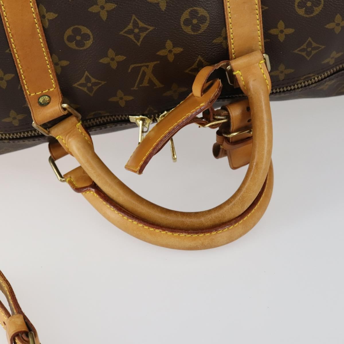 Louis Vuitton Keepall Bandouliere Bag Monogram Canvas, BROWN, CANVAS, Travel bag