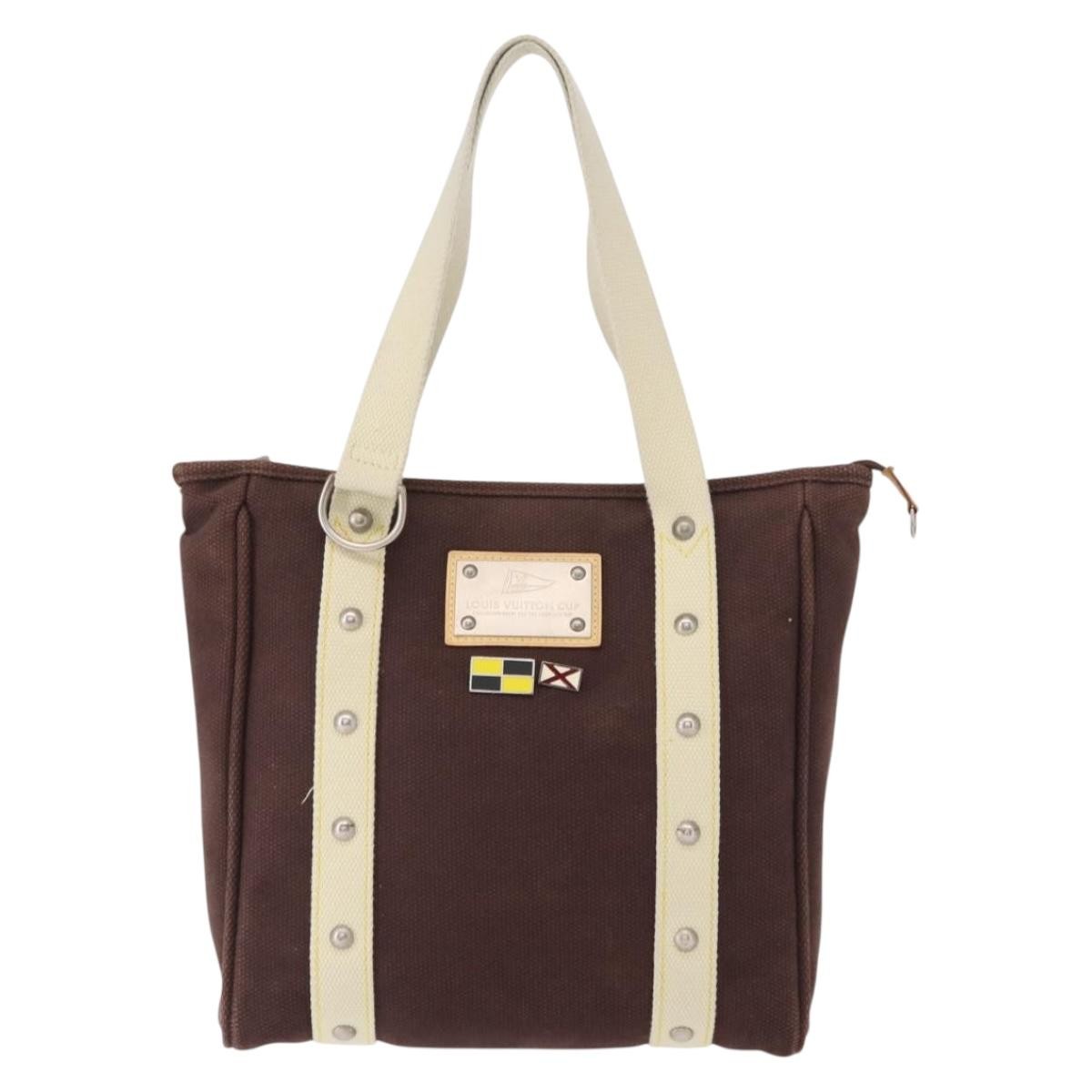 Louis Vuitton Antigua Tote Canvas, BROWN, CANVAS, Tote bag