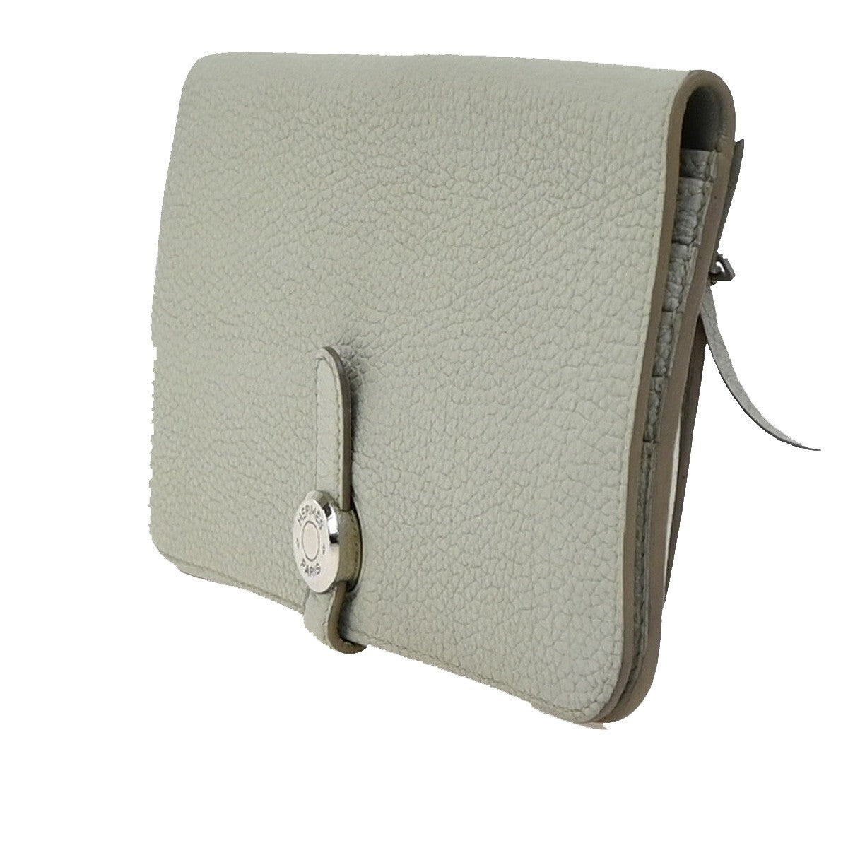 Hermes Dogon Duo Combined Wallet Leather, GRAY, LEATHER, Wallets