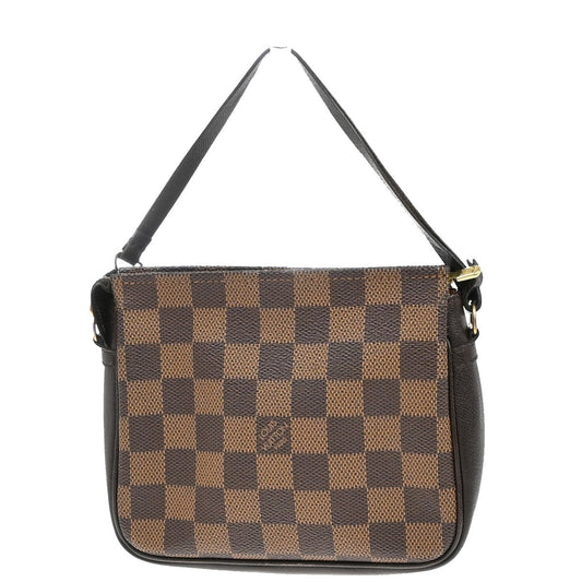 Louis Vuitton Trousse Make Up Bag Damier, BROWN, CANVAS, Toiletry Case