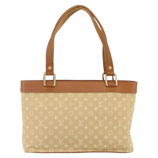 Louis Vuitton Lucille Handbag Mini Lin, BEIGE, CANVAS, Handbag