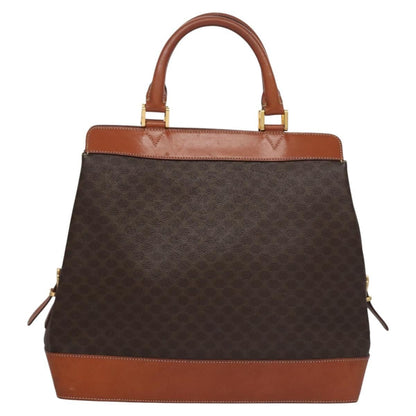 Celine Vintage Macadam Tote bag Canvas and Leather, Brown, Canvas, Tote Bag