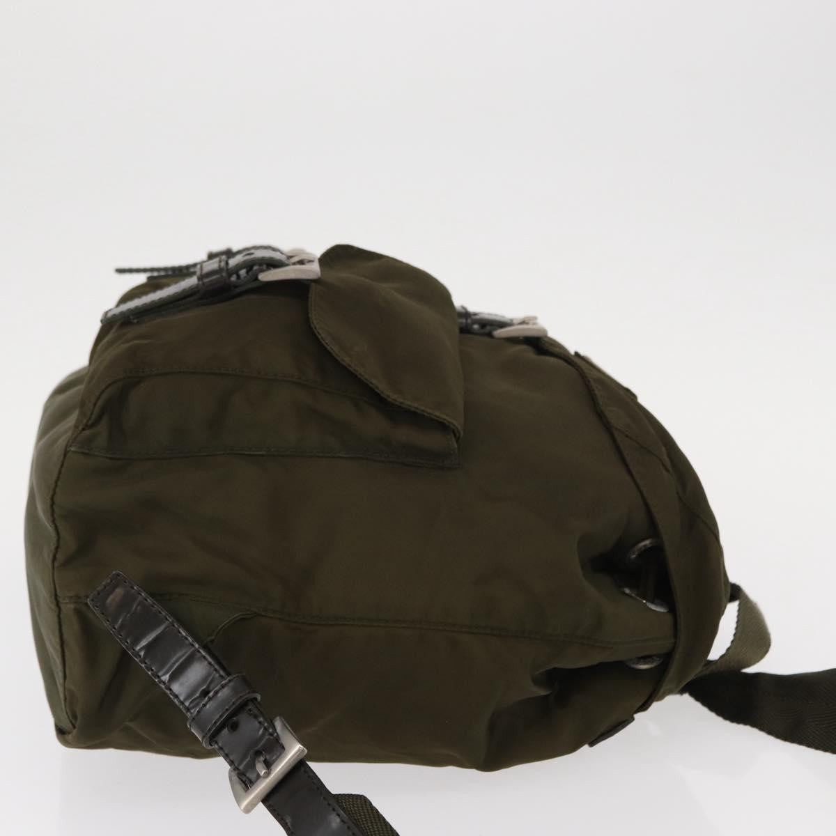 Prada Double Front Pocket Backpack Tessuto, KHAKI, NYLON, Backpack