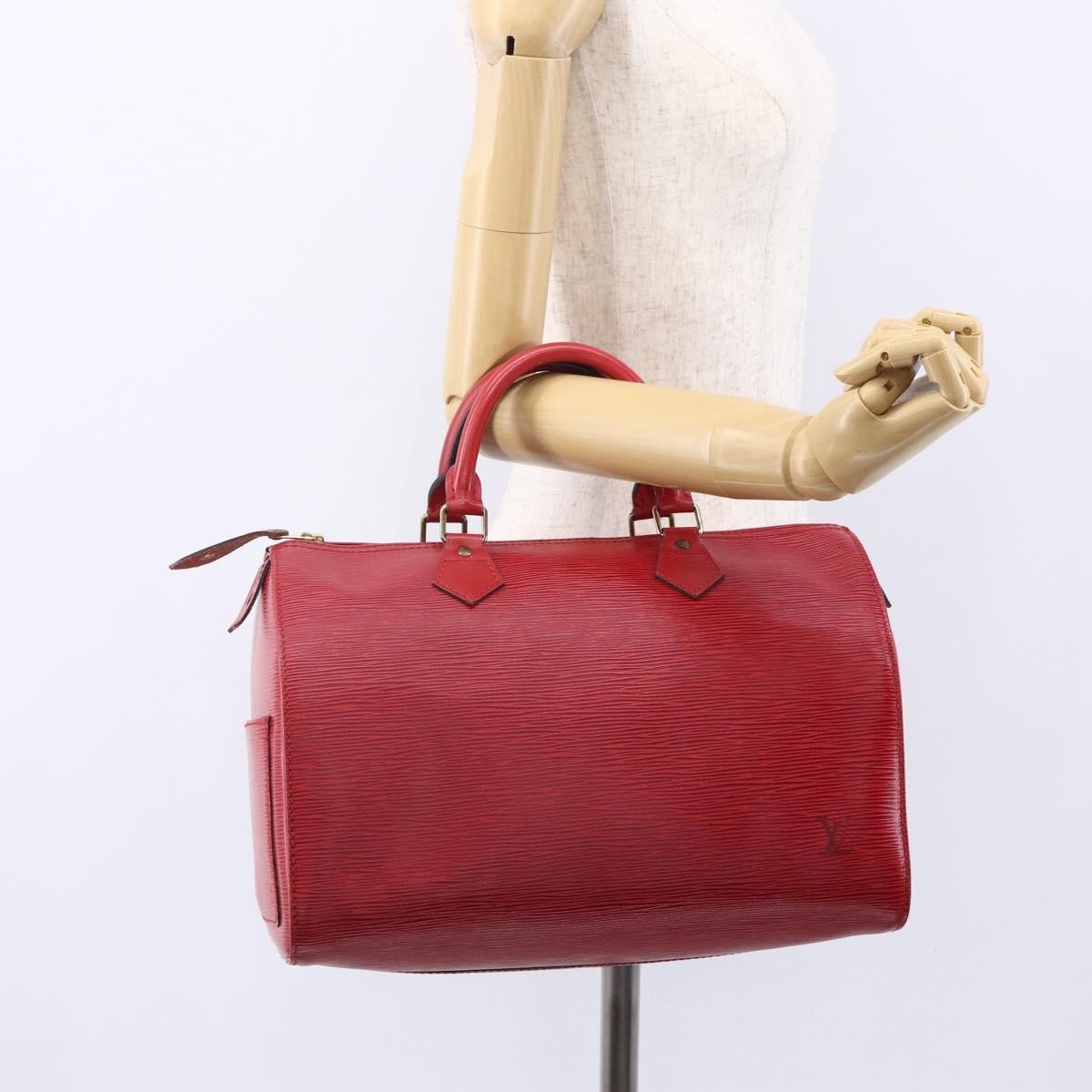 Louis Vuitton Speedy Handbag Epi Leather, RED, LEATHER, Handbag