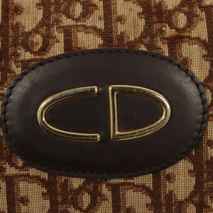 Christian Dior Vintage CD Trotter Handbag Canvas, BROWN, CANVAS, Handbag
