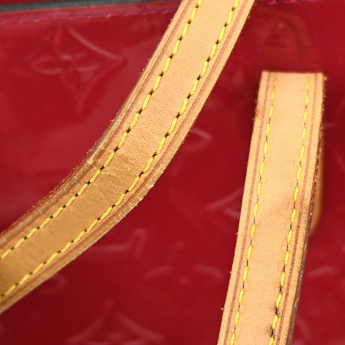 Louis Vuitton Catalina Handbag Monogram Vernis, RED, PATENT_LEATHER, Handbag