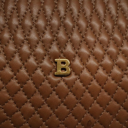 Bally Vintage Handbag Quilted Leather, Brown, Leather, Handbag