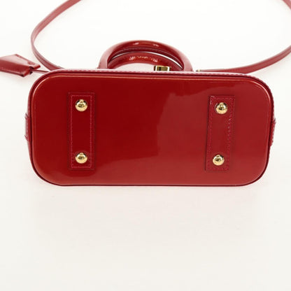 Louis Vuitton Alma Handbag Monogram Vernis, RED, PATENT_LEATHER, Handbag