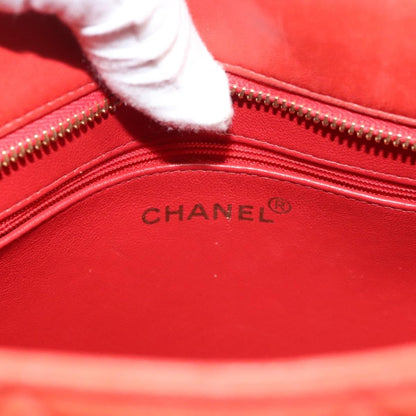 Chanel Medallion Tote Quilted Lambskin, ORANGE, LEATHER, Tote bag