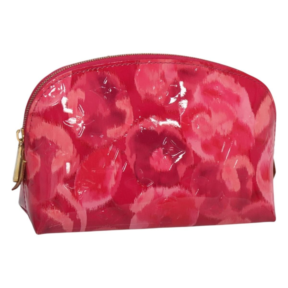 Louis Vuitton Cosmetic Case Limited Edition Monogram Vernis Ikat, PINK, PATENT_LEATHER, Toiletry Case
