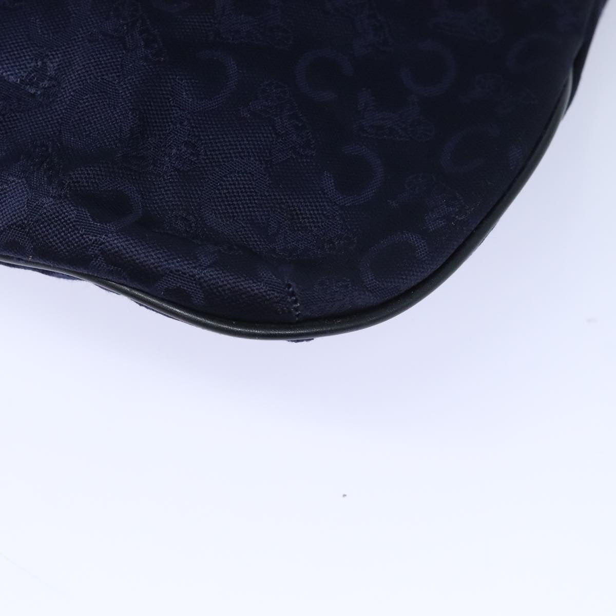 Celine Sulky Vertical Cabas Tote Canvas with Leather, NAVY, CANVAS, Tote bag