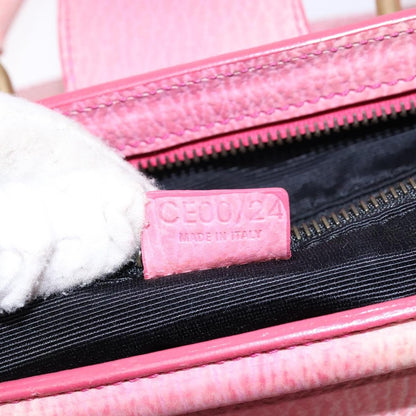 Celine Ella Satchel Leather, PINK, LEATHER, Handbag