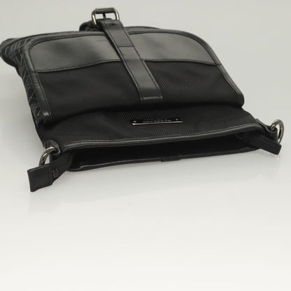 Burberry Front Pocket Messenger Bag Haymarket Canvas, BLACK, CANVAS, Shoulder bag