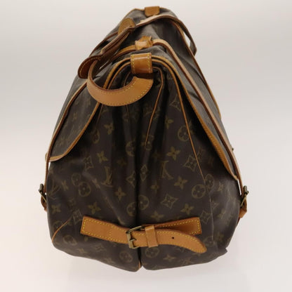 Louis Vuitton Saumur Handbag Monogram Canvas, BROWN, CANVAS, Shoulder bag