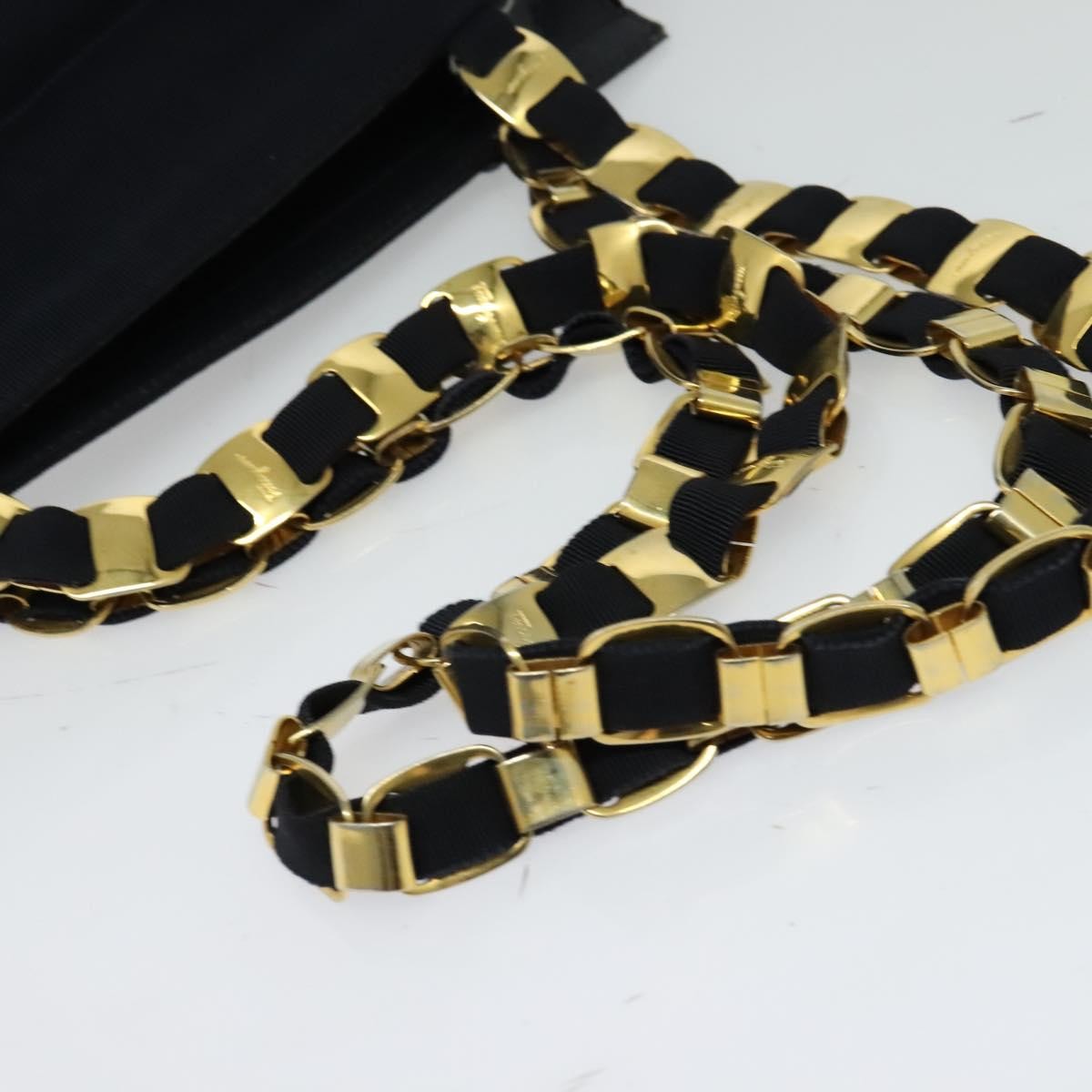 Salvatore Ferragamo Vala Shoulder Bag Canvas, NAVY, CANVAS, Shoulder bag