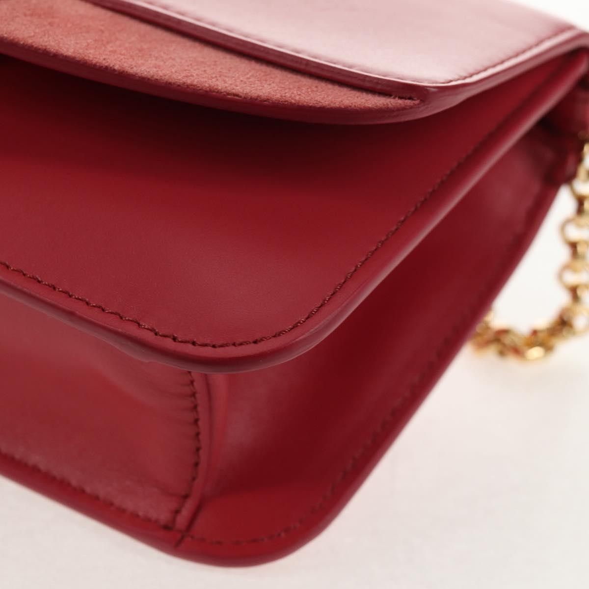 Chloe C Chain Clutch Leather, PINK, LEATHER, Clutche & pouche