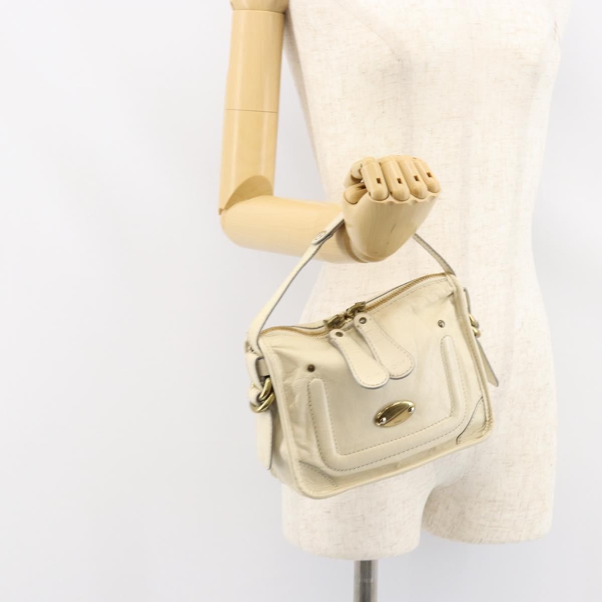 Chloe Vintage handbag Leather, WHITE, LEATHER, Handbag