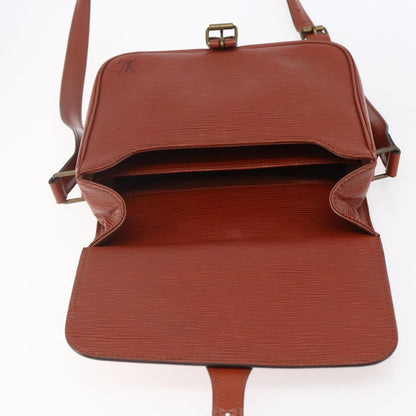 Louis Vuitton Cartouchiere Handbag Epi Leather, BROWN, LEATHER, Shoulder bag